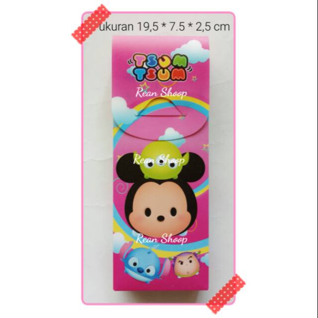 

tempat pensil kotak pensil souvenir ulang tahun karakter tsumtsum tsum tsum