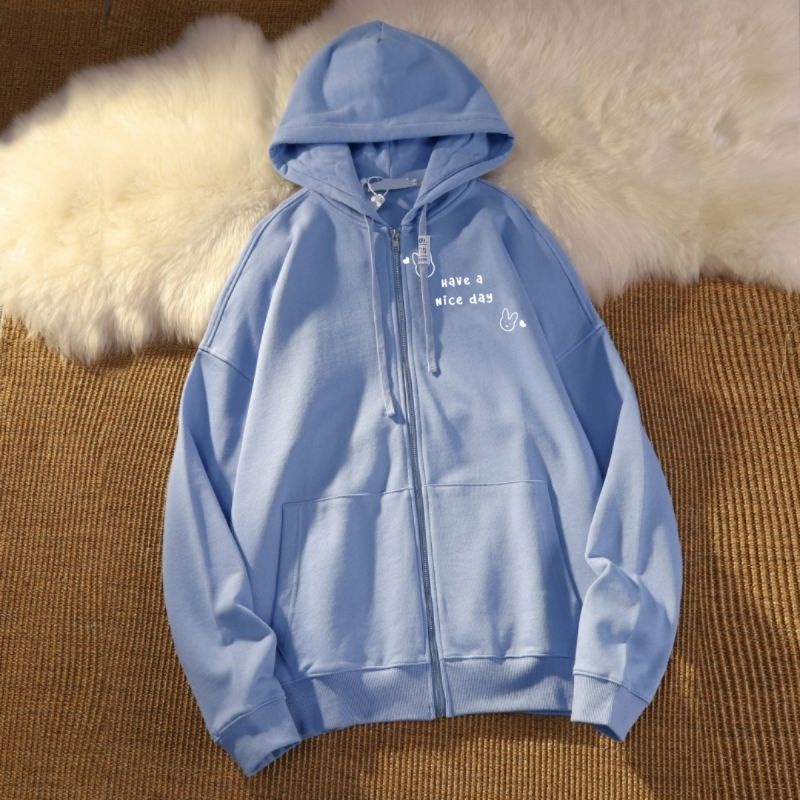 Hoodie/ Zip Hoodie HAVE A NICE DAY (size S - 6XL) Jaket Jumper Resleting Korean Harajuku Style Simple Words QUOTES Tumblr Ulzzang Bigsize Jumbo Oversize Unisex