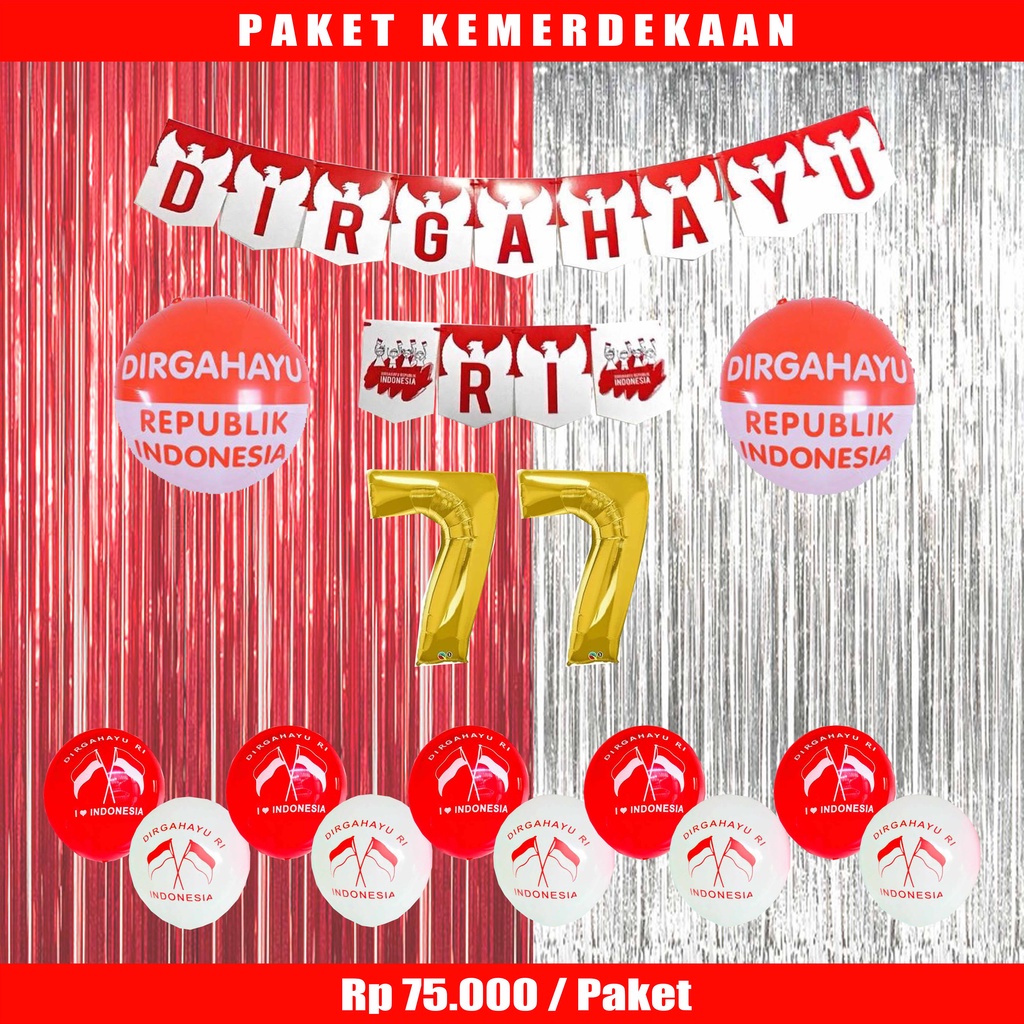 Jual PAKET DEKORASI HUT RI / PAKET DEKORASI 17 AGUSTUS 2022 | Shopee