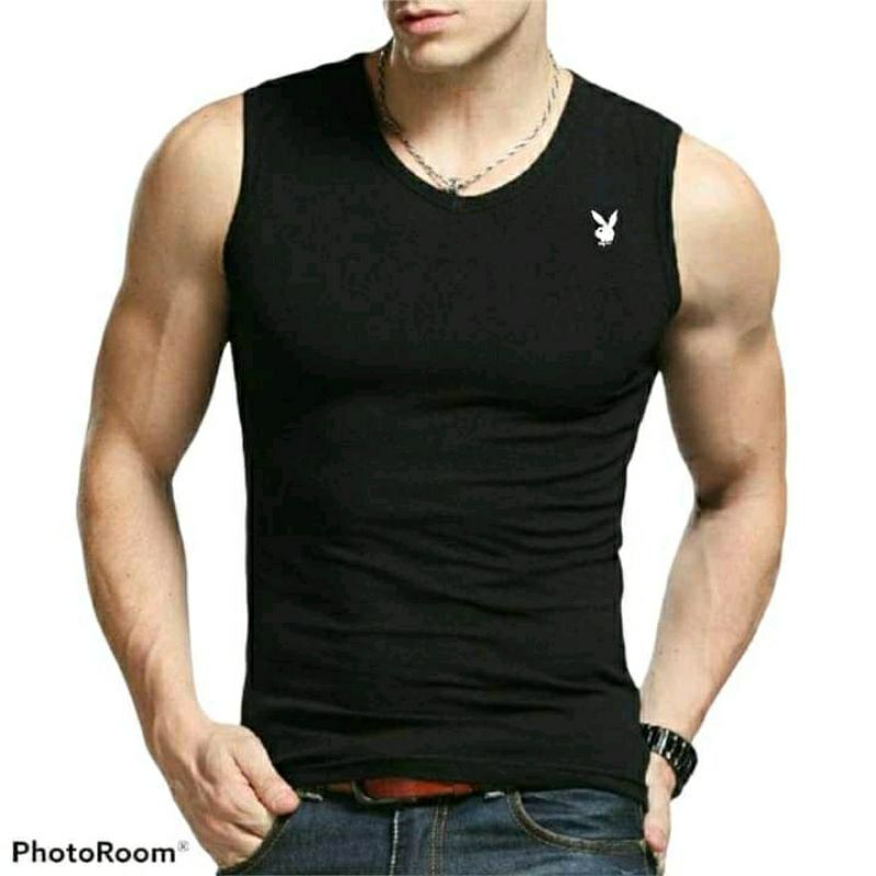 KAOS DALAM SINGLET PRIA GYM FITNES / KAOS DALAM PLAYBOY / KUALITAS PREMIUM HARGA KAKI LIMA  / KAOS D