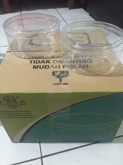Isi 12 Pcs Toples Plastik Mika Kue Kering Merk Delice 1/2 Kg 500gr