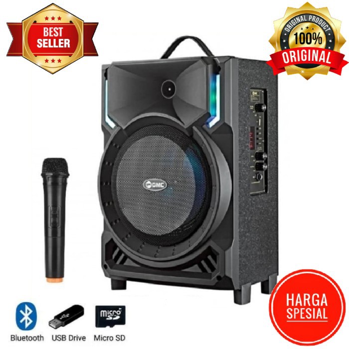 GMC SPEAKER BLUETOOTH 897H + MIC WIRELESS