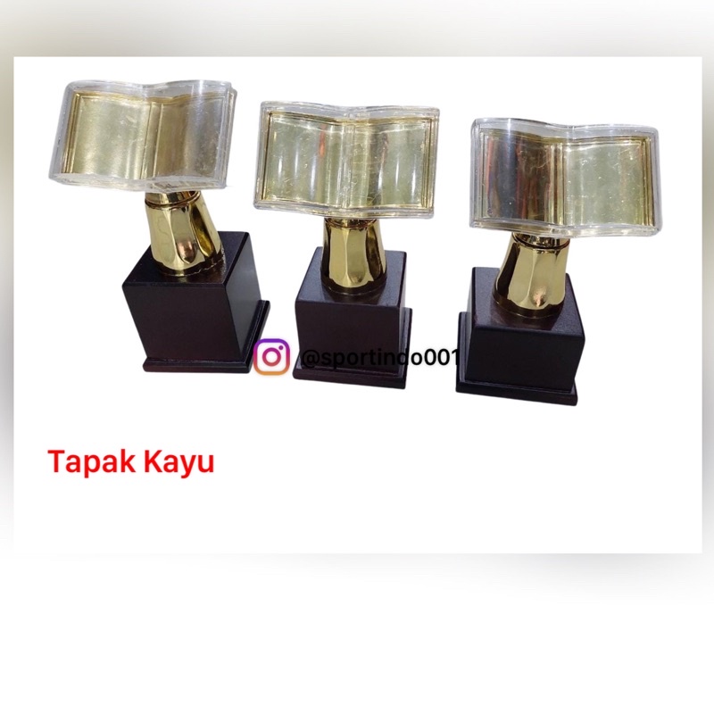Piala Murah / Trophy Model Buku / Al Quran Tapak Kayu Per Set(3bh)