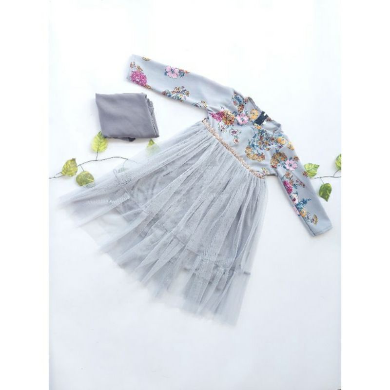 Gamis anak mix tile wollycrepe premium