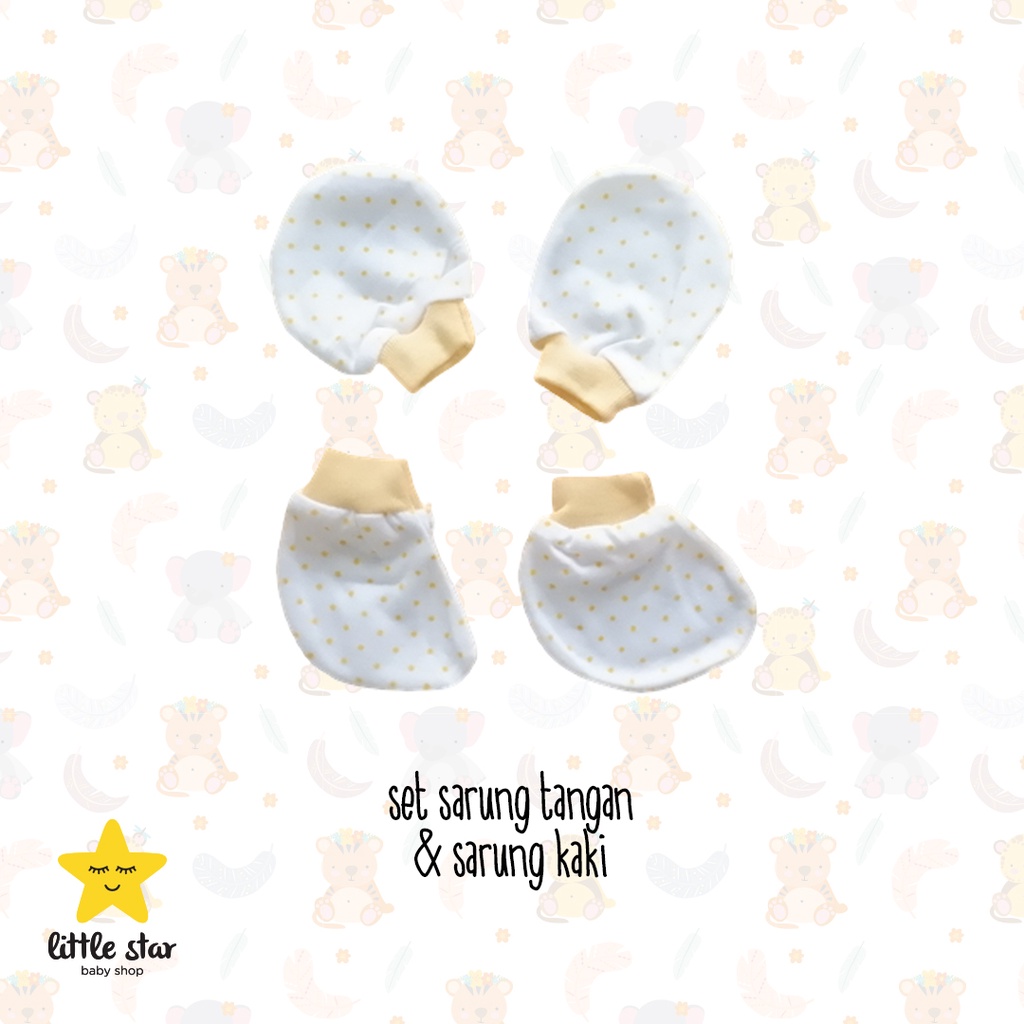 Set Sarung Tangan Sarung Kaki Bayi Newborn Cewek Cowok