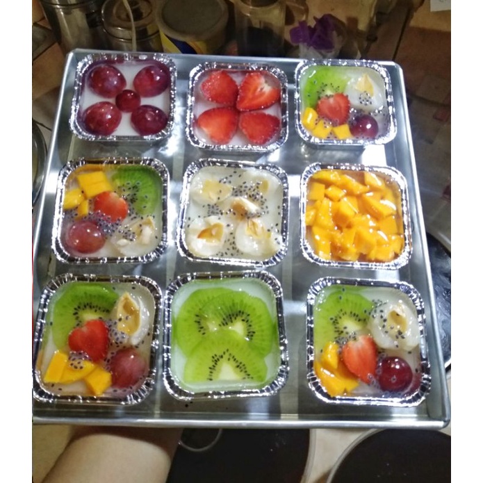 Sunnydayshop_ Puding Buah Cup Isi 9 Cup Dengan Free Fla Vanilla