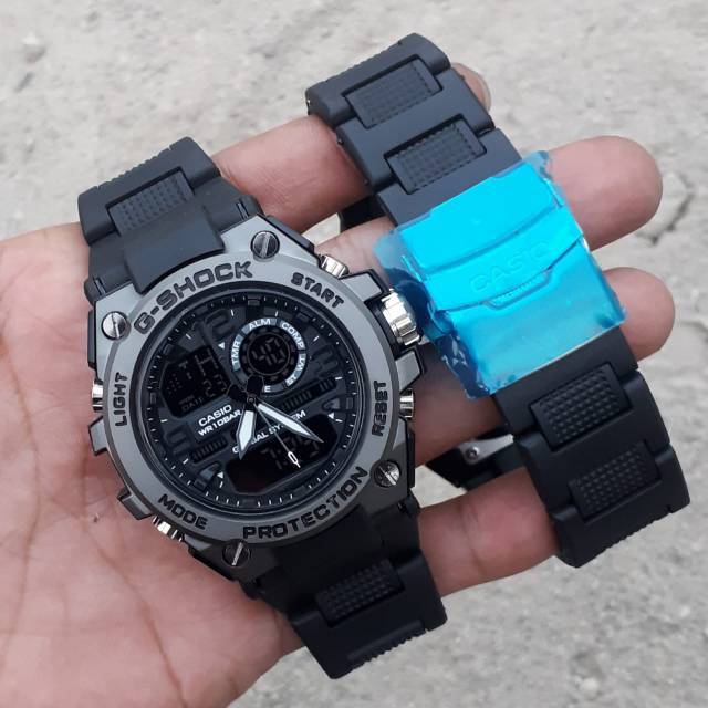 Jam Tangan Casio Gshock Water Resist Renang Rantai Mika - Hitam