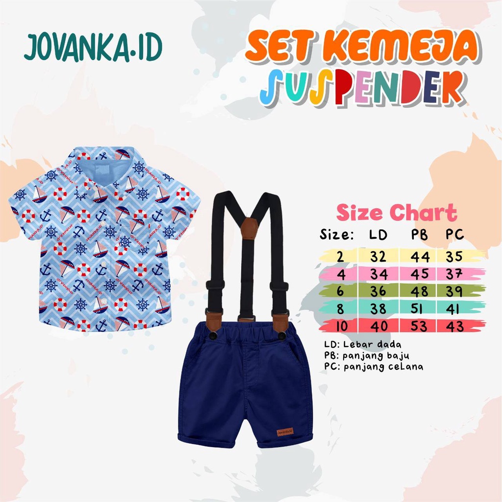 Set Kemeja Suspender Jovanka