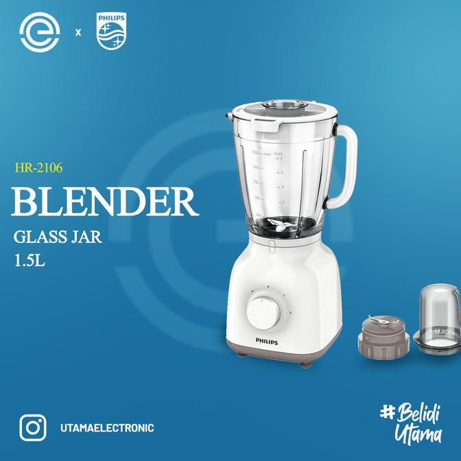 PHILIPS Blender Kaca 1.5 Liter - HR2106 / BLENDER