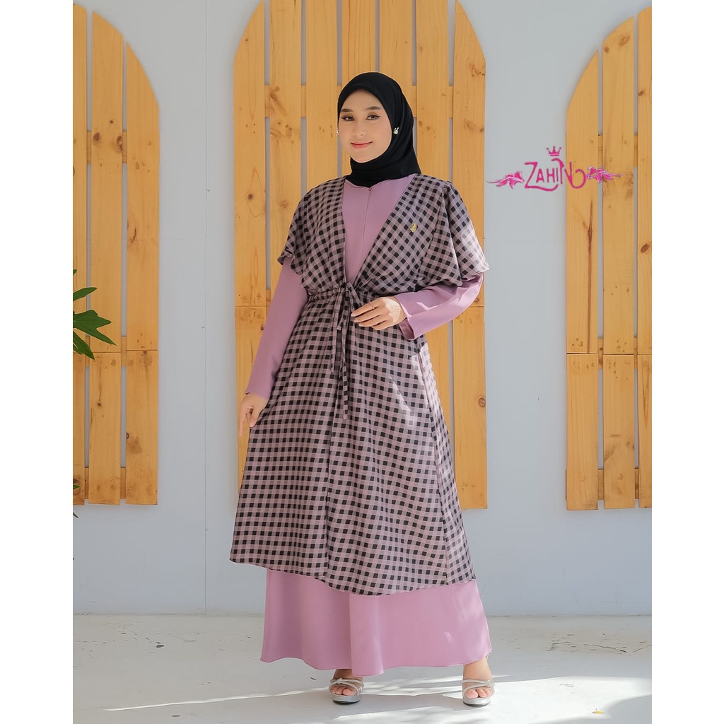 [DISKON BESAR-BESARAN] Gamis Outer Terbaru Original Zahin/ Nakila Outer Motif Kombinasi