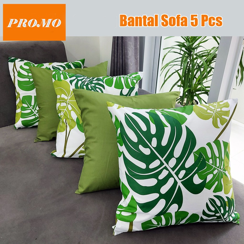 [✅COD] Bantal Sofa Kursi 40x40 (Isi 5 Pcs) Bahan Dakron Empuk Lapis Kain Katun Perlengkapan Dekorasi Sofabed Ruang Tamu Rumah Minimalis Mewah