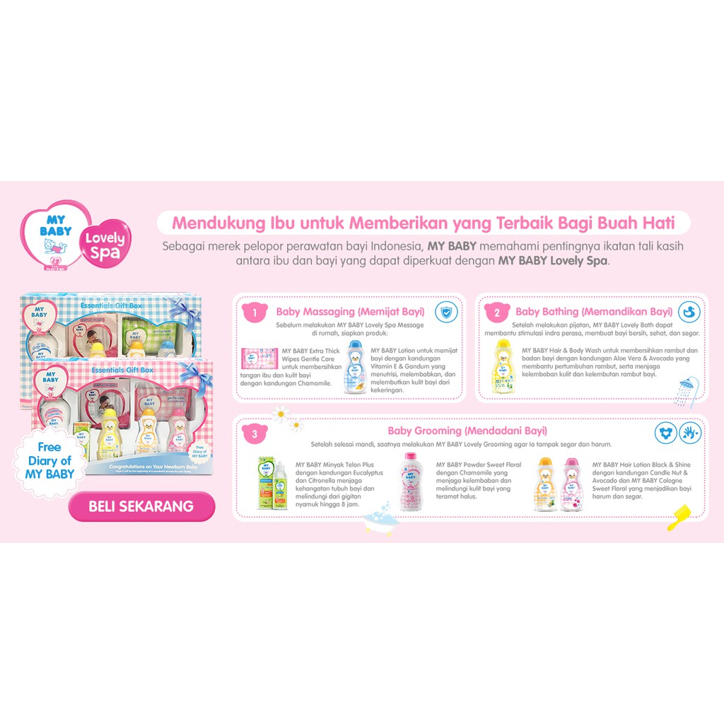 My BABY Gift Box Pink 7 items - 1 Paket Perlengkapan Bayi Baru Lahir-1
