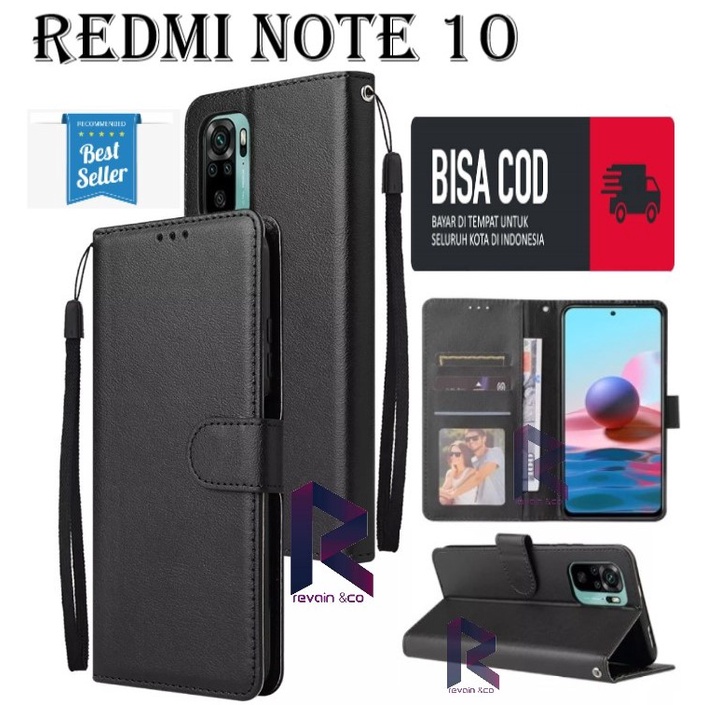 REDMI NOTE 10 CASE FLIP WALLET LEATHER KULIT PREMIUM SARUNG BUKA TUTUP FLIP CASE XIAOMI REDMI NOTE 10