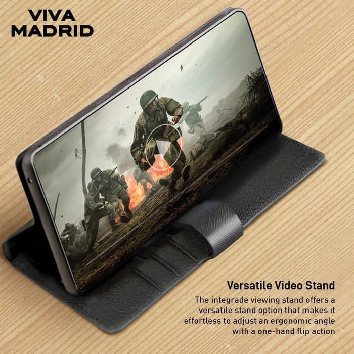 FLIP CASE LEATHER SAMSUNG GALAXY S10 VIVA MADRID HEXE!