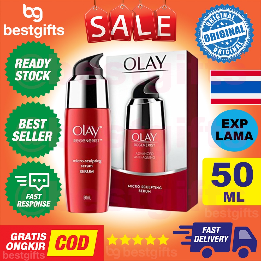 OLAY REGENERIST MICRO SCULPTING SERUM ADVANCED ANTI AGEING SERUM ESSENCE MENGURANGI GARIS HALUS KERUTAN WAJAH 50 ML