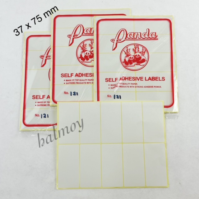 

STICKER LABEL / NAMA NO. 121 37 X 75 MM ( 7 LEMBAR )