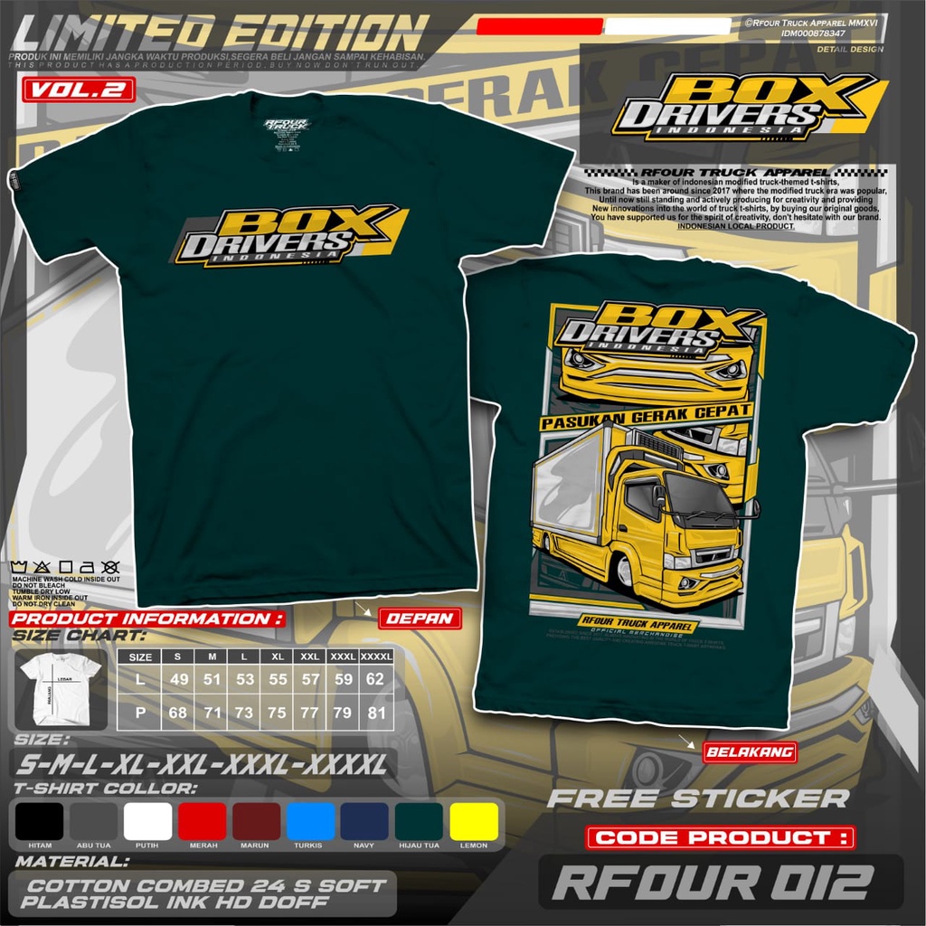 BAJU KAOS TRUK DEWASA ORIGINAL RFOUR TRUCK APPARELL COTTON COMBED 24s SABLOMN PLASTISSOL KAOS TRUCK OLENG CANTER MANIA TERBARU KAOS TRUCK DRIVER MUDA KAOS TRUCK MODIF TRUCK TAMPAN MBOIS KEREN KAOS TRUCK PREMIUM BAJU TRUK KAOS TRUK