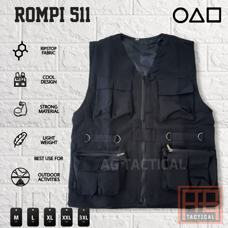 Rompi Tactical Crew Lapangan Kerja Ridwan Kamil 511 Murah