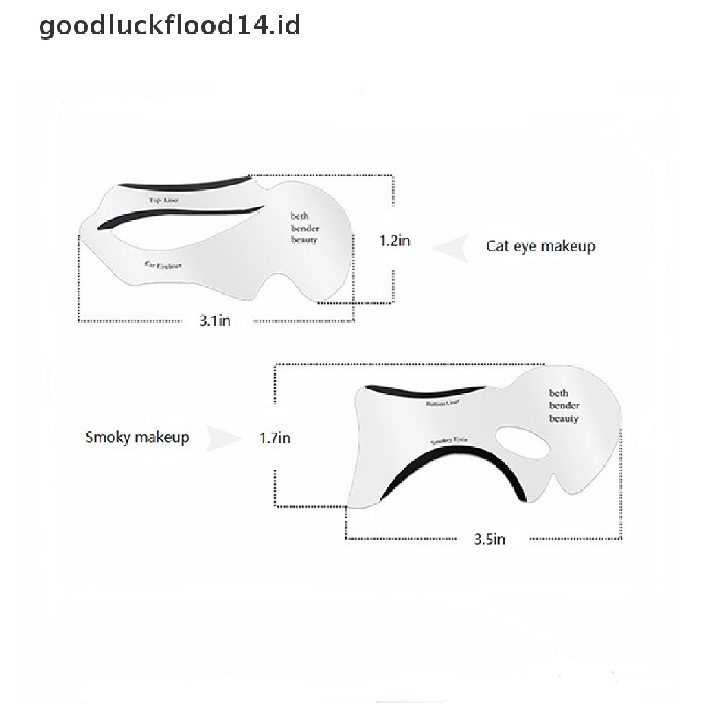 [OOID] Eyeliner Stencil Model Shaping Tool Eyebrow Template Card Eye Shadow Makeup Tool ID