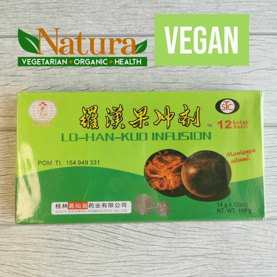 

Lo Han Kuo Infusion 12x14gr Pereda Panas Dalam Dan Batuk Vegan