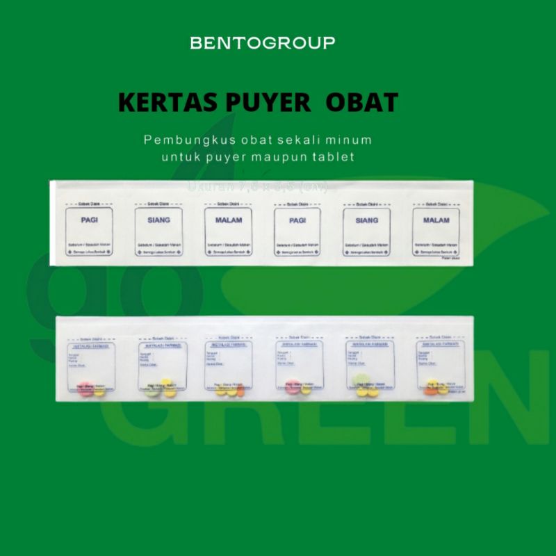 Kertas Obat Puyer Siang /malam/pagi