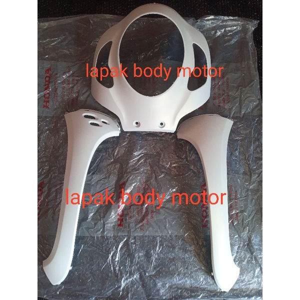 cover tameng bodi body depan sayap bawah kanan kiri scoopy ring 12 2021prestige white putih doff dop