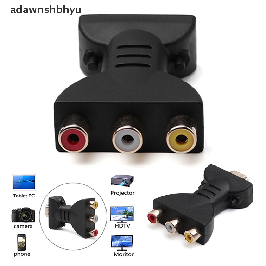 Adawnshbhyu Adaptor Audio HDMI To AV Konektor HDMI To VGA RCA Video Audio Adapter Untuk HDTV