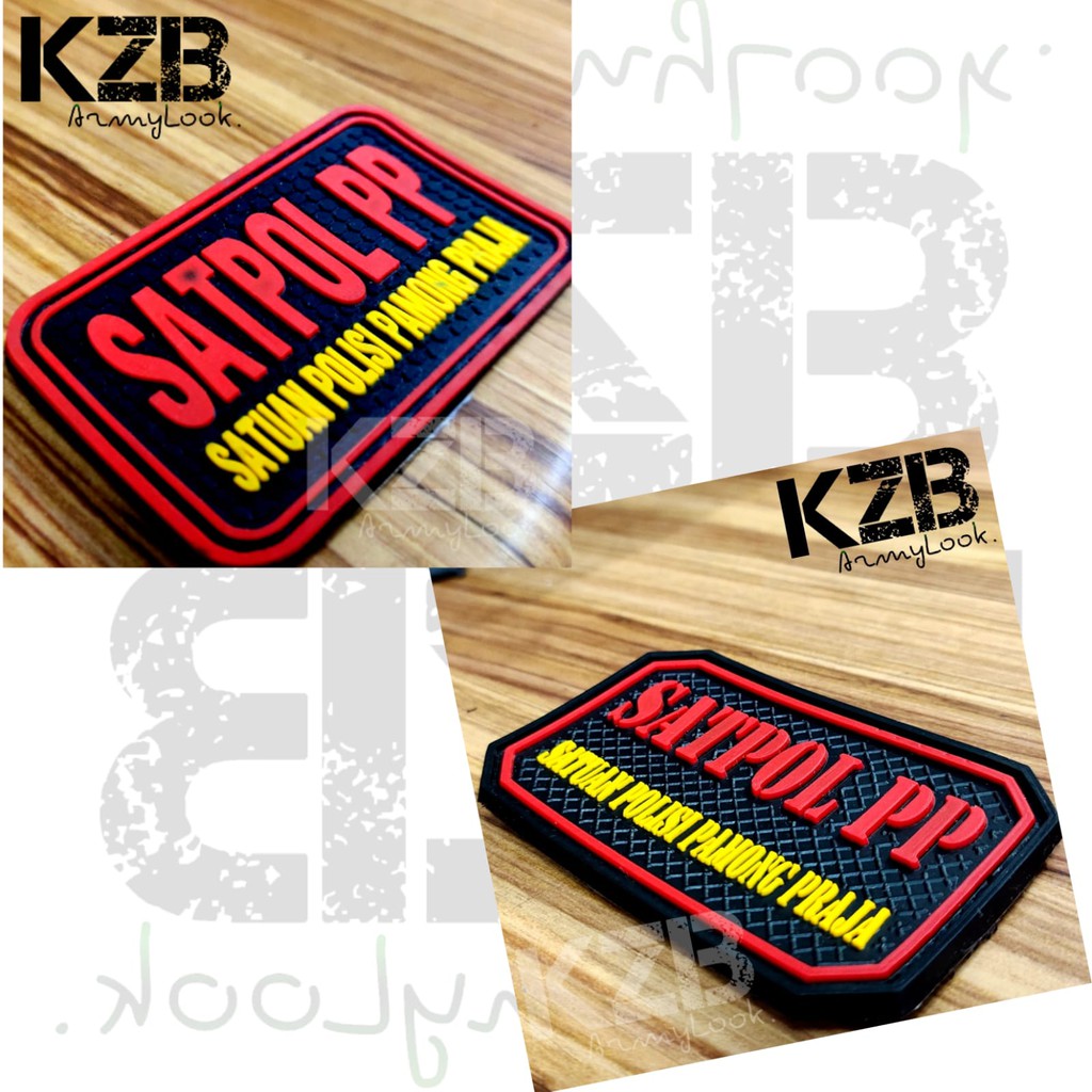 Patch Rubber Velcro SATPOL PP-SATUAN POLISI PAMONG PRAJA