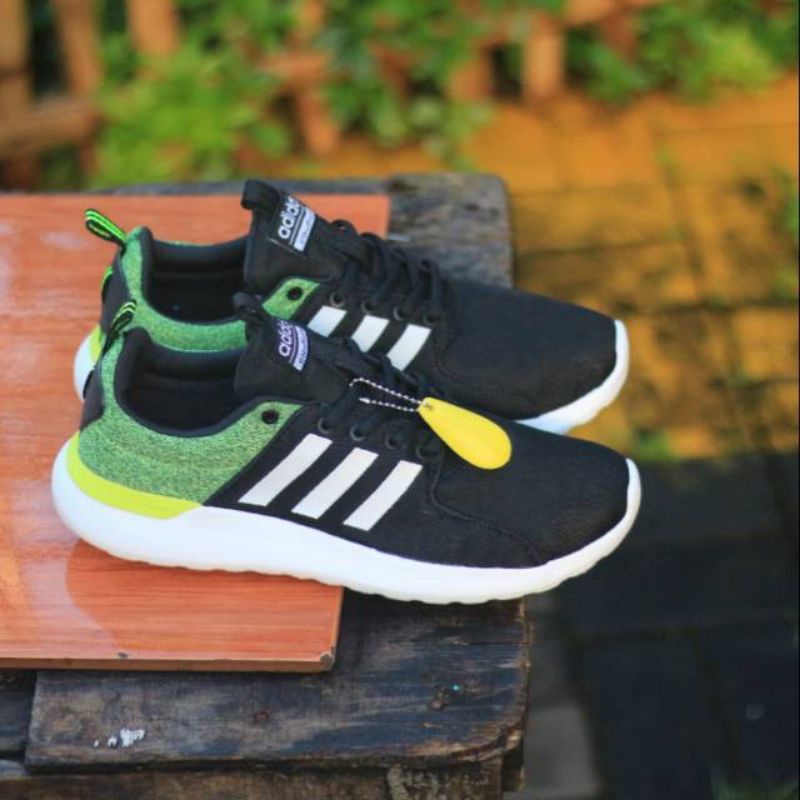 SEPATU ADIDAS CLOUDFOAM lite RACER BLACK STABILO ORIGINAL MADE IN INDONESIA