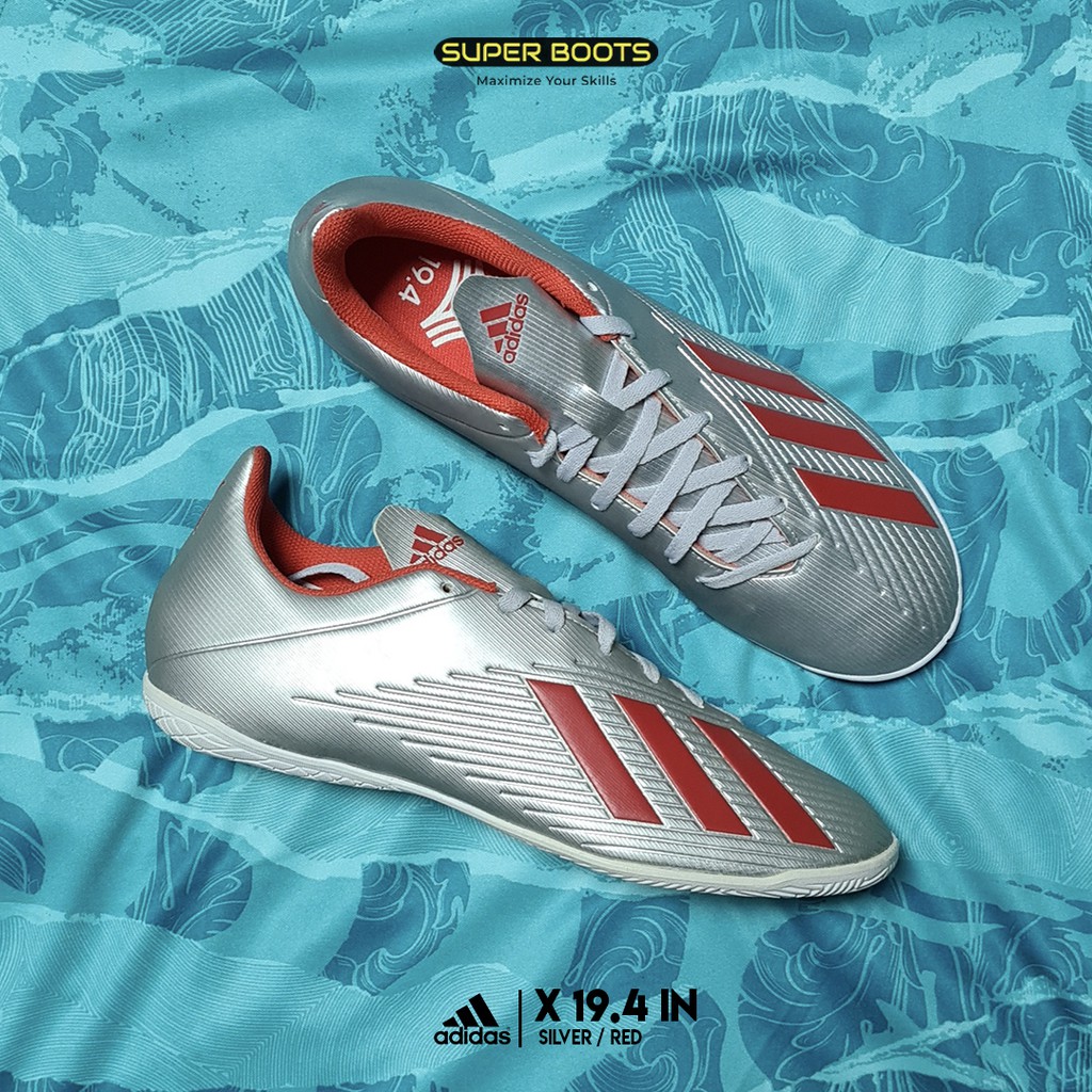 Sepatu Futsal Adidas X 19.4 IN – Silver Metallic Original F35340