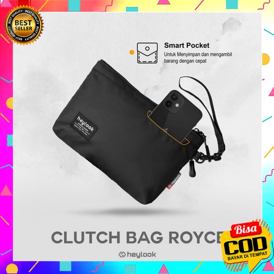 Clutch Uniqlo - Tas Tangan Ut - Handbag Uniqlo - Dompet Kulit Custom Clutch Bag Royce Pouch Bag Pria