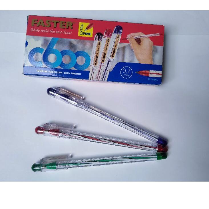 

Model Baru.. pulpen bolpoin bolpoint faster extra fine c600 0,7 mm warna hitam