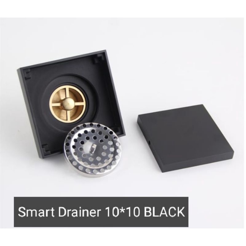 SMART FLOOR DRAIN KOTAK BLACK / FLOOR DRAIN KUNINGAN HITAM KOTAK