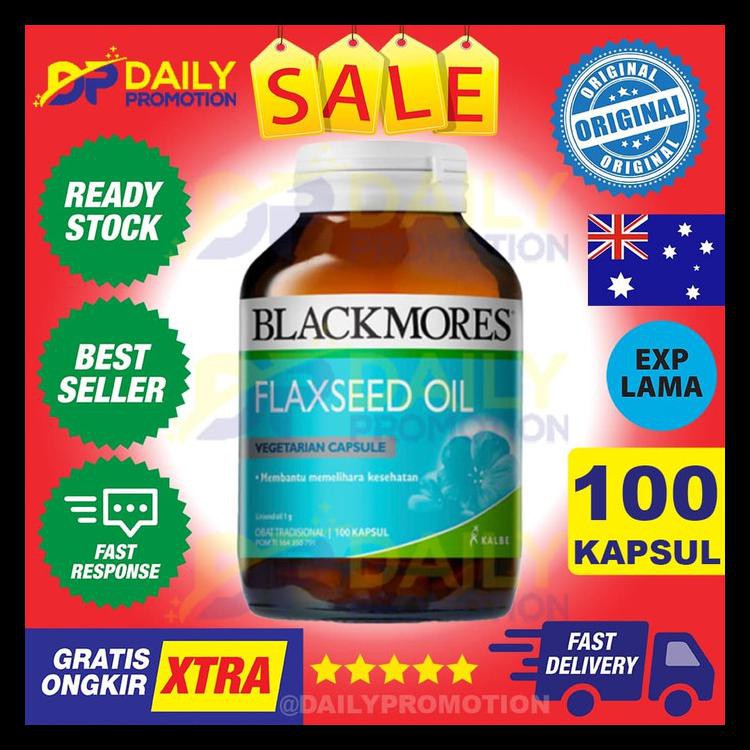 Blackmores Flaxseed Flax Seed Oil Omega 3 6 9 Vegetarian - 100 Kapsul