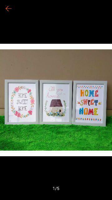 Promooo!!! 1 Buah Wall Decor Frame Fiber A4 - Monstera Cactus Leaf Series Hiasan Dinding Shabby Chic