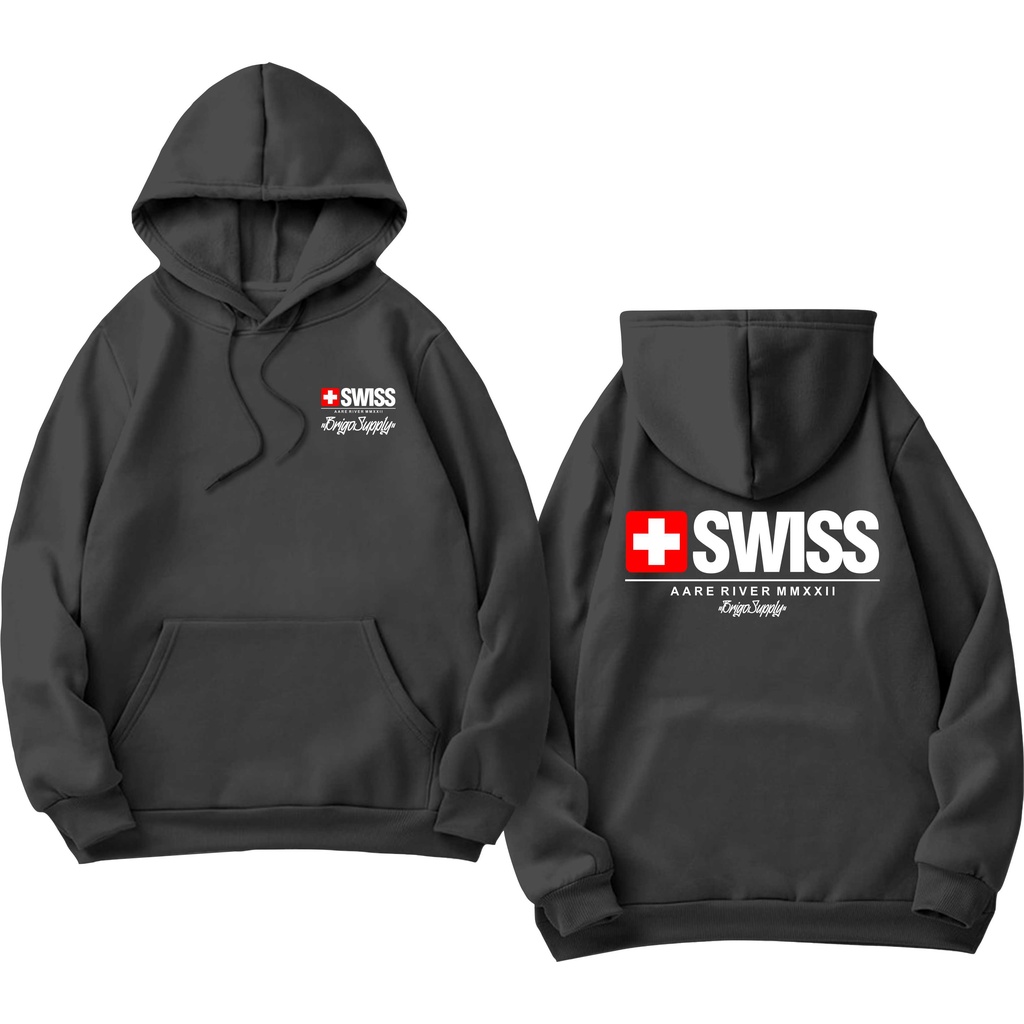 Sweater Hoodie BRIGO swiss Sablon DTF Fleece Cotton II BRIGO Jumper Hoodie swiss II M-XXL (Pria &amp; Wanita) Free stiker&amp;Gantungan Kunci