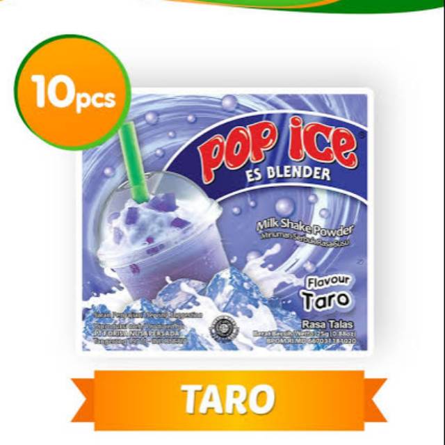 

Pop Ice Rasa Taro Minuman Milk Shake Susu