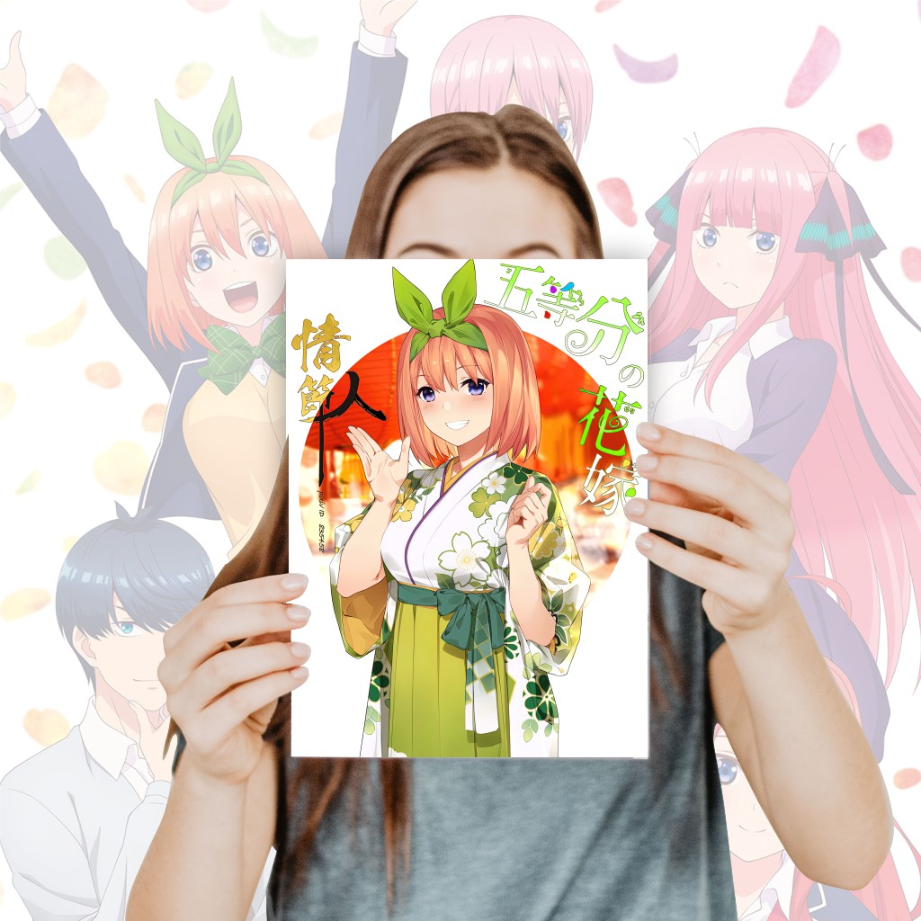 Poster Go Toubun No Hanayome Anime Size A4+ - Ichika Nino Miku Yotsuba Itsuki Fuutaro-19 Yotsuba D