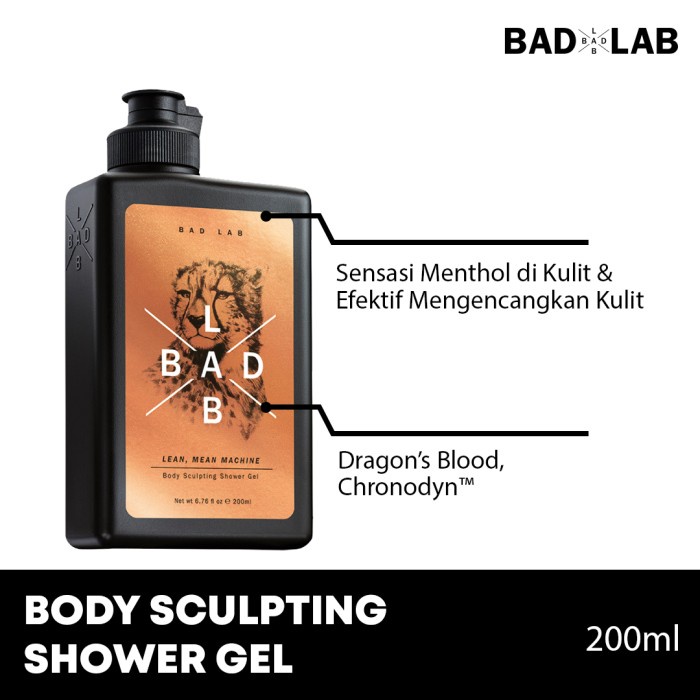 b1f0ww Bad Lab Lean Mean Machine Body Sculpting Shower Gel Qs20A1S
