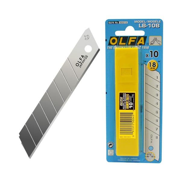 

OLFA LB-10 Refill Pisau Cutter 18mm (10pcs/pack) Spare Blade