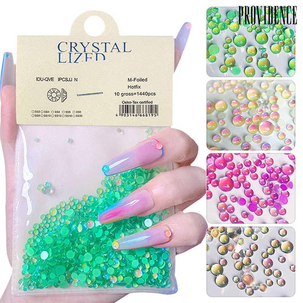 Providence 1440Pcs/Bag Nail Art Beads Decorative Manicure Tools Glittering Bags Cups Nail Rhinestones for Nails Decoration