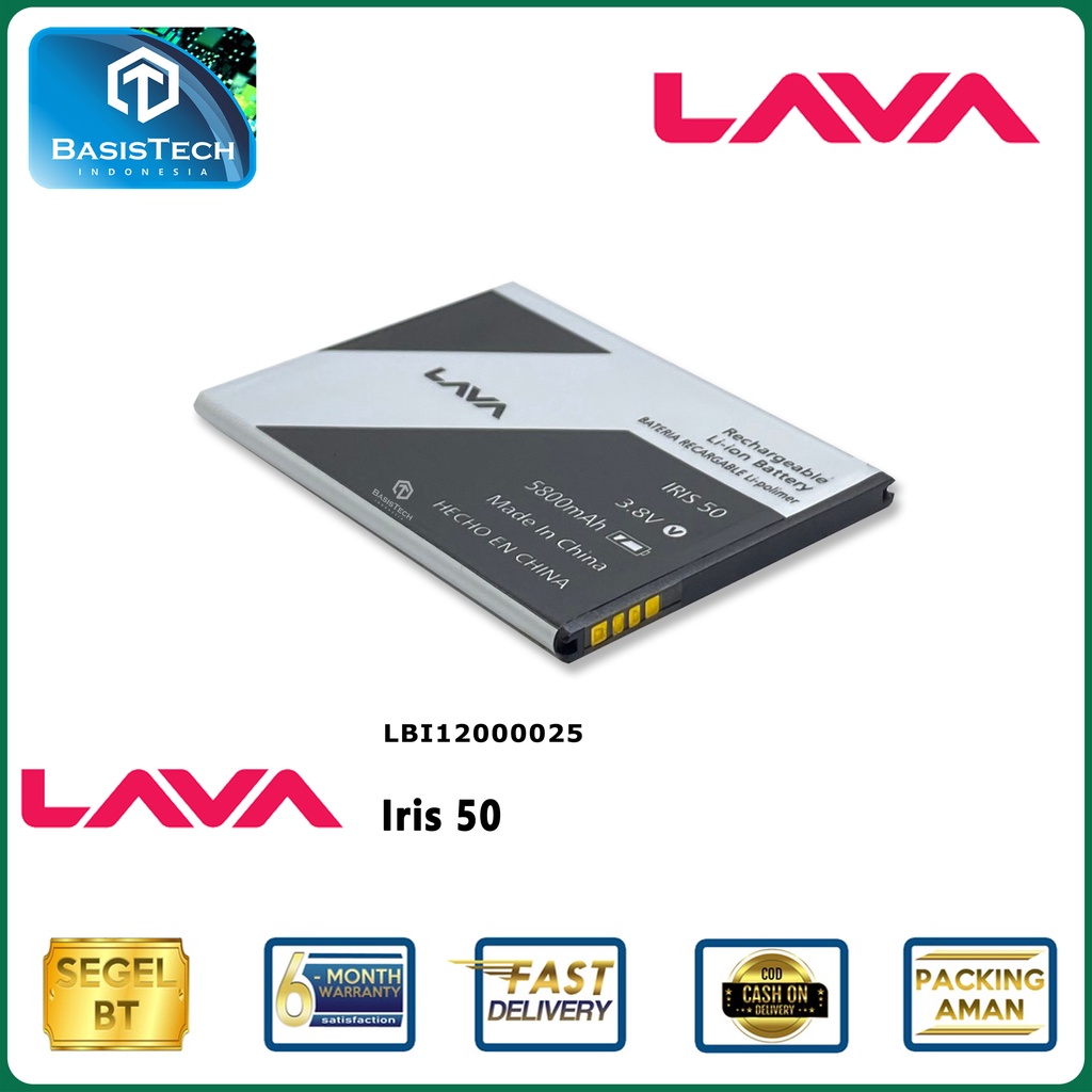 BATERAI LAVA IRIS 50 - LBI12000025 - ORI99 GOOD QUALITY