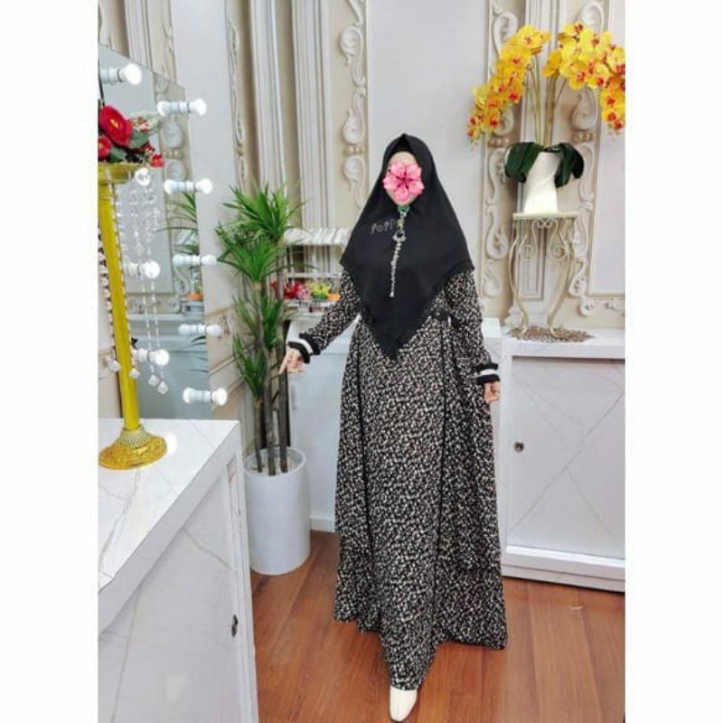 GAMIS HOMEY SET ALEYA SYARI DRESS CERUTY TERMURAH