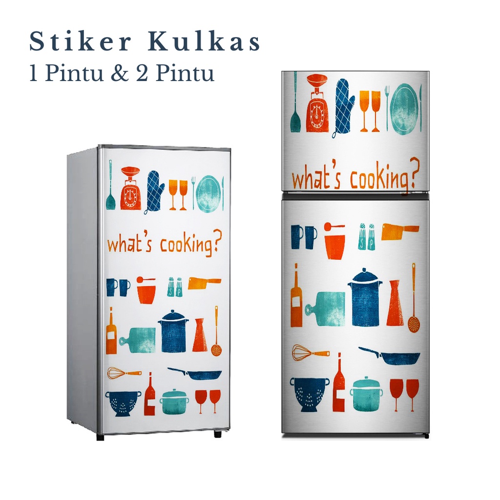 Stiker Kulkas 1 Pintu dan 2 Pintu Motif Kitchen Kode KN-11 - FX