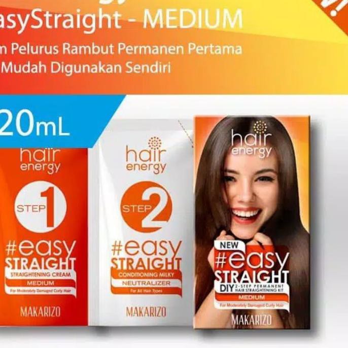 11.11 SALE  PELURUS RAMBUT PRIA WANITA PERMANEN TANPA CATOK AMAN MAKARIZO HAIR ENERGY EASY STRAIGHT