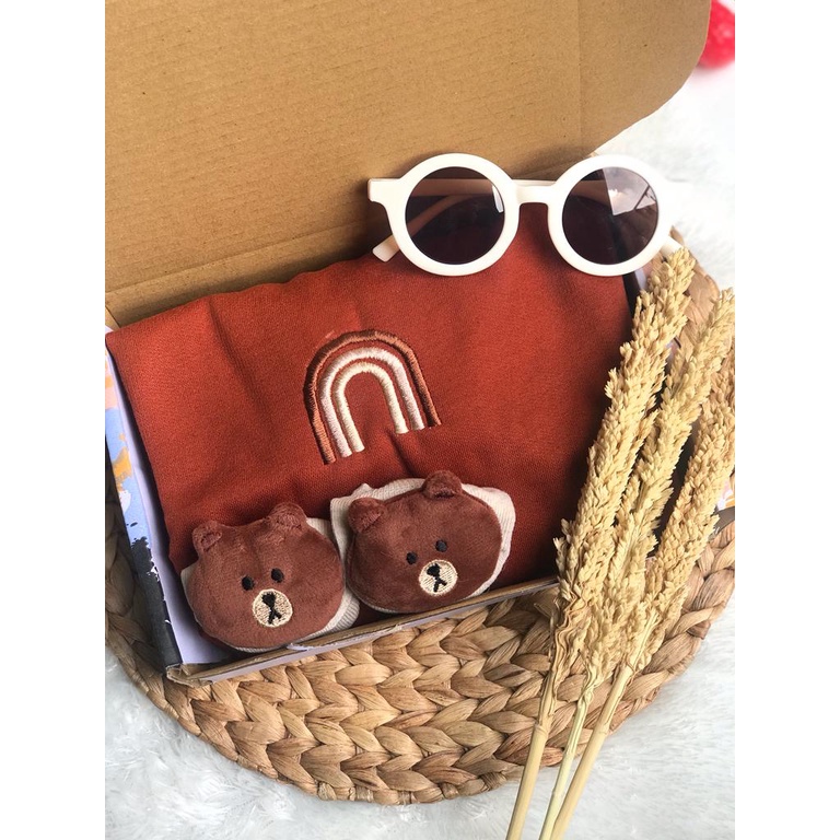 HAMPERS LAHIRAN BAYI LAKI LAKI PREMIUM KADO LAHIRAN-Coklat3