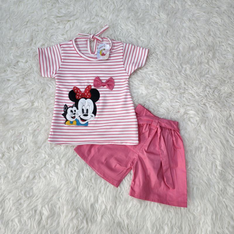 baju bayi perempuan stelan celana babygirl hsb8