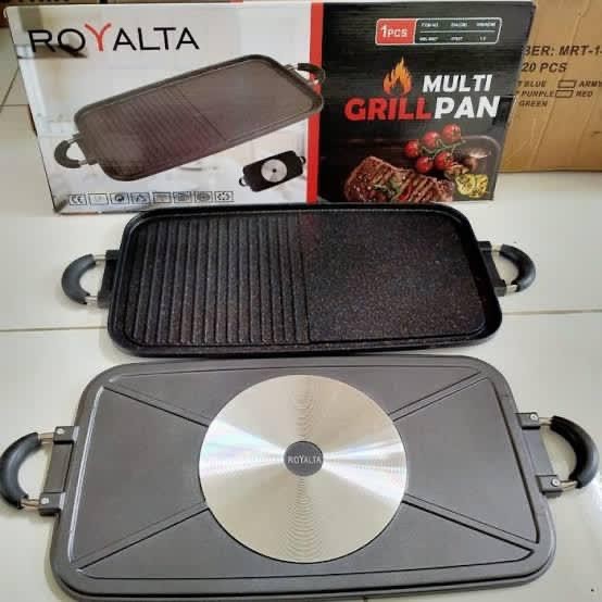 Grill Pan Pemanggang Roti Daging Bbq Ikan Panggangan Sosis Peralatan Masak Serbaguna-4