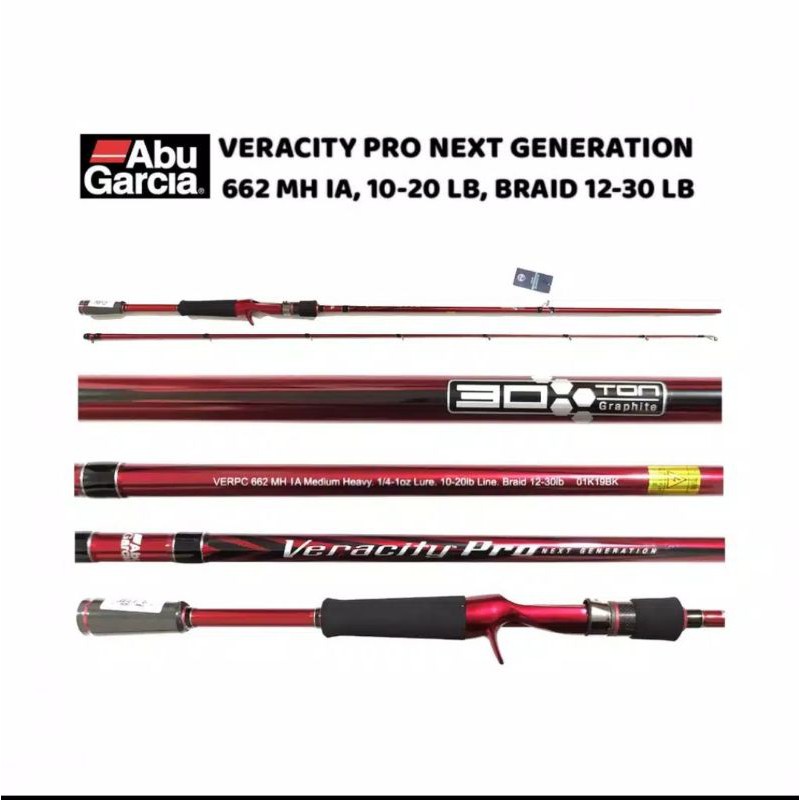Joran BC Abu Garcia Veracity Pro Next 662 MH Full Fuji 10-20Lb