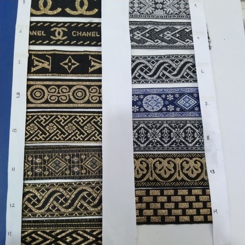 renda abaya | renda list meteran | Renda emas